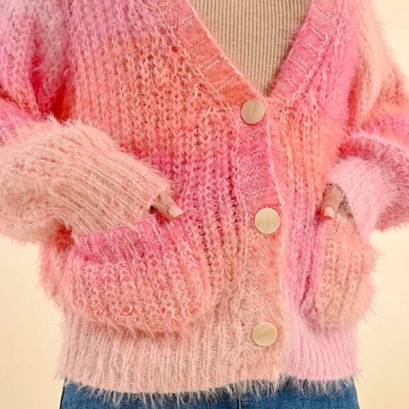 V Neck Cardigan - Picture 2 of 4